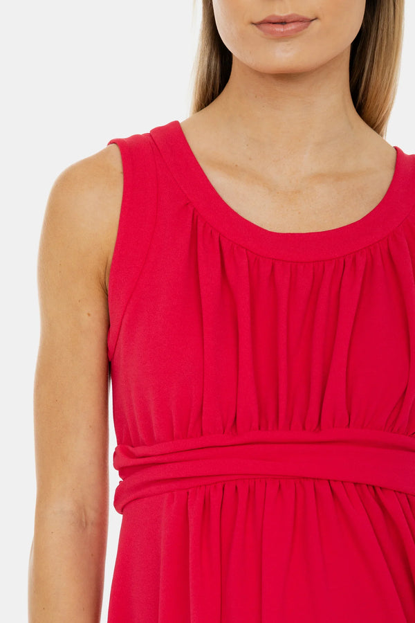 Κομψό φόρεμα εγκυμοσύνης με σούρες - κυκλάμινο - - soonMAMA - Η σωστή προσθήκη στην κομψή και άνετη εγκυμοσύνη! - Παλτά για έγκυες