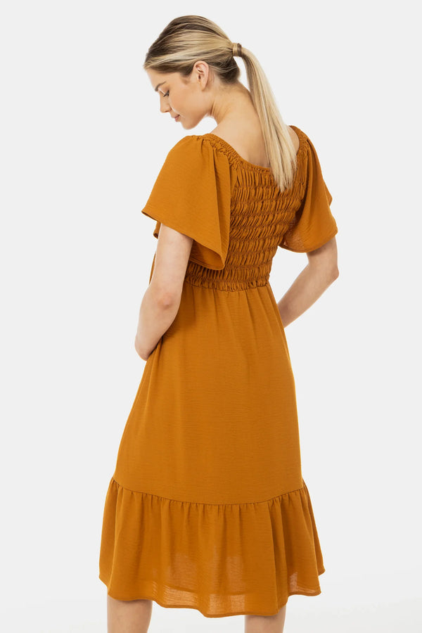 Μπόχο φόρεμα εγκυμοσύνης με σούρα με λάστιχο και βολάν - - soonMAMA - Η σωστή προσθήκη στην κομψή και άνετη εγκυμοσύνη! - Παλτά για έγκυες