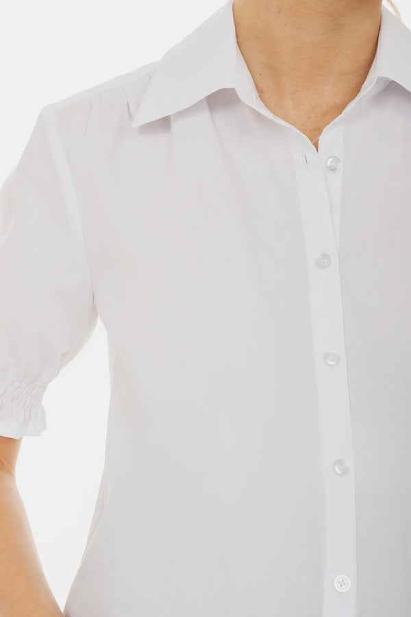 Βαμβακερό πουκάμισο εγκυμοσύνης και θηλασμού με φουσκωτά μανίκια - - soonMAMA - Η σωστή προσθήκη στην κομψή και άνετη εγκυμοσύνη! - Παλτά για έγκυες