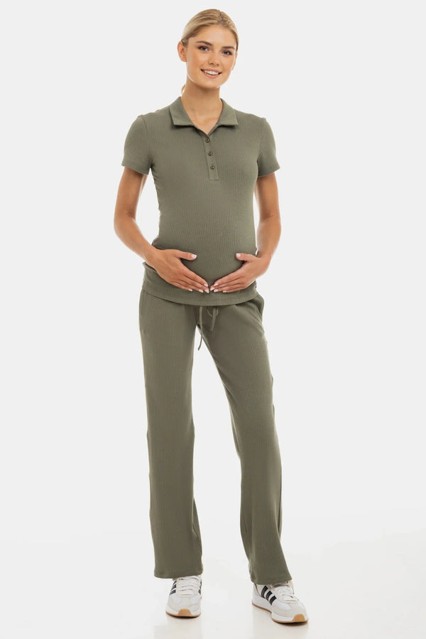 Ριπ παντελόνι εγκυμοσύνης – χακί