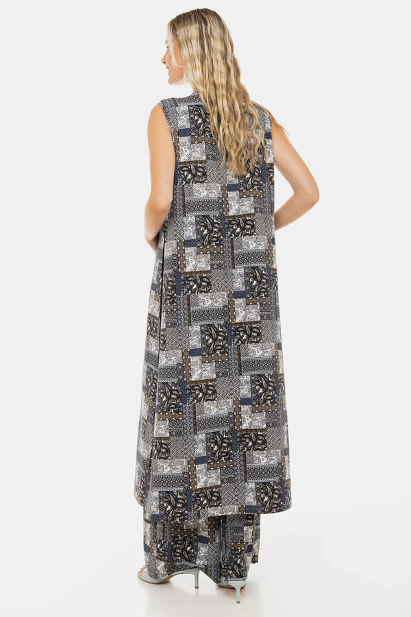 Παντελόνι εγκυμοσύνης σε καμπάνα με γεωμετρικό σχέδιο - - soonMAMA - Η σωστή προσθήκη στην κομψή και άνετη εγκυμοσύνη! - Παλτά για έγκυες