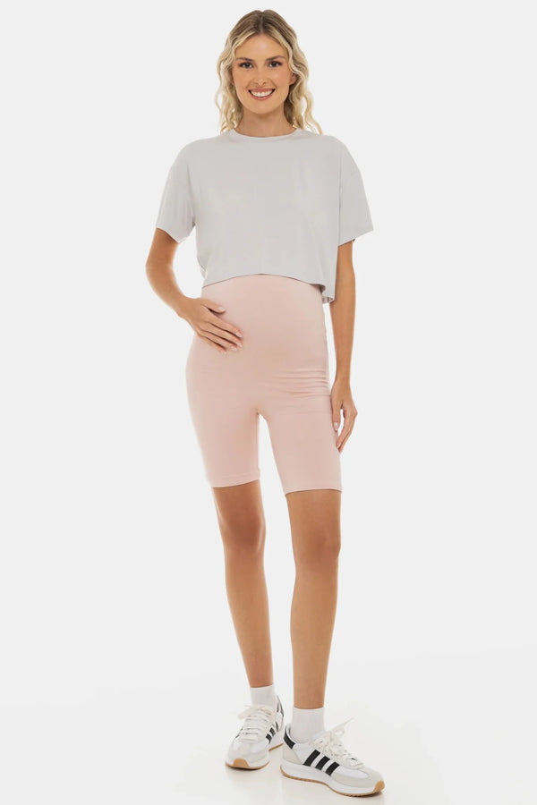 Μαλακό διπλό κολάν εγκυμοσύνης - ροζ