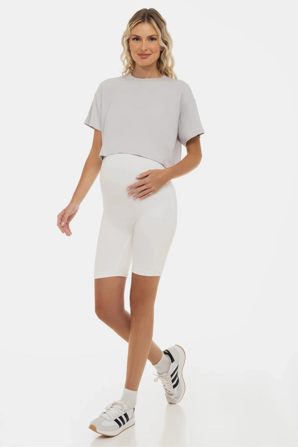 Μαλακό διπλό κολάν εγκυμοσύνης - εκρού - - soonMAMA - Η σωστή προσθήκη στην κομψή και άνετη εγκυμοσύνη! - Παλτά για έγκυες