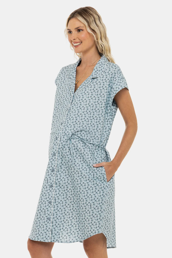 Νυχτικό-πουκάμισο από βαμβάκι εγκυμοσύνης και θηλασμού - - soonMAMA - Η σωστή προσθήκη στην κομψή και άνετη εγκυμοσύνη! - Παλτά για έγκυες