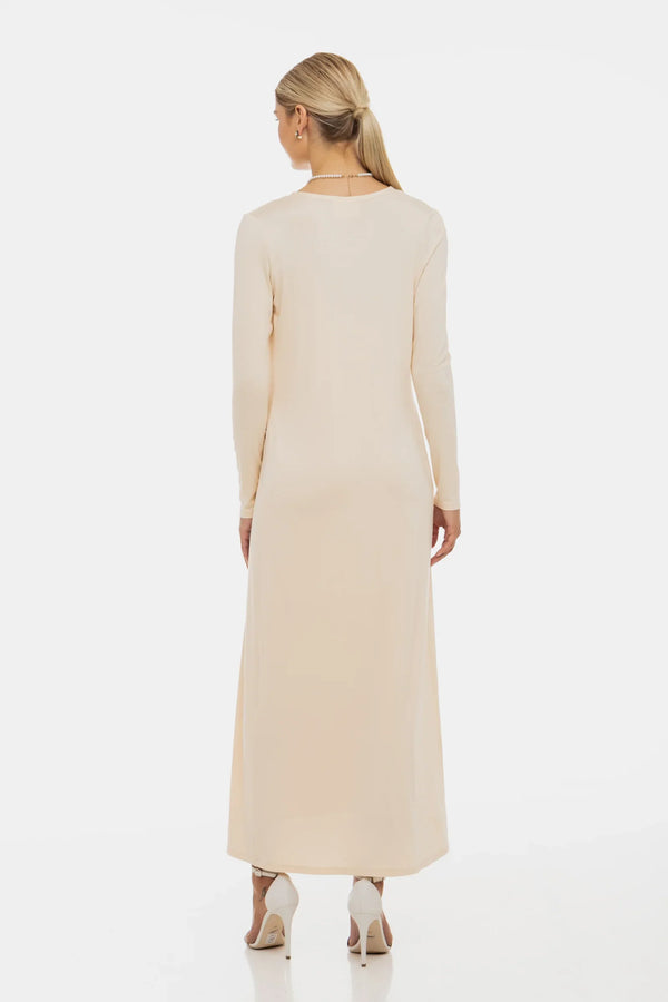 Σετ φόρεμα και ζακέτα εγκυμοσύνης – σε κρεμ απόχρωση - - soonMAMA - Η σωστή προσθήκη στην κομψή και άνετη εγκυμοσύνη! - Παλτά για έγκυες