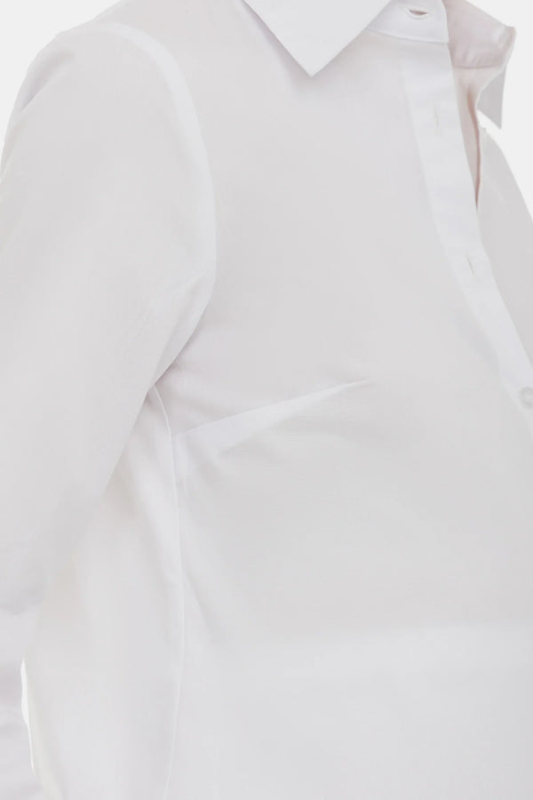 Βαμβακερό πουκάμισο 2 σε 1 εγκυμοσύνης και θηλασμού – λευκό - - soonMAMA - Η σωστή προσθήκη στην κομψή και άνετη εγκυμοσύνη! - Παλτά για έγκυες