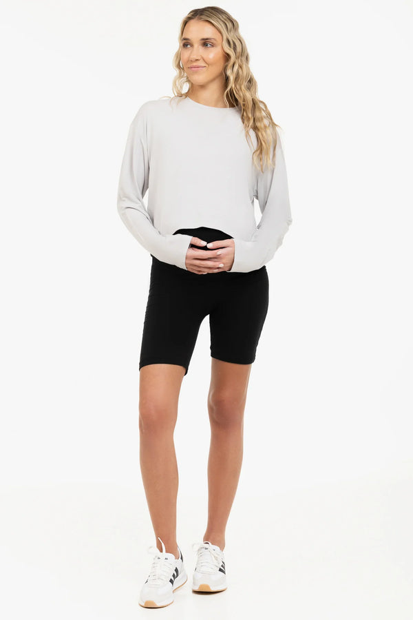 Μαλακό διπλό κολάν εγκυμοσύνης - μαύρο - - soonMAMA - Η σωστή προσθήκη στην κομψή και άνετη εγκυμοσύνη! - Παλτά για έγκυες