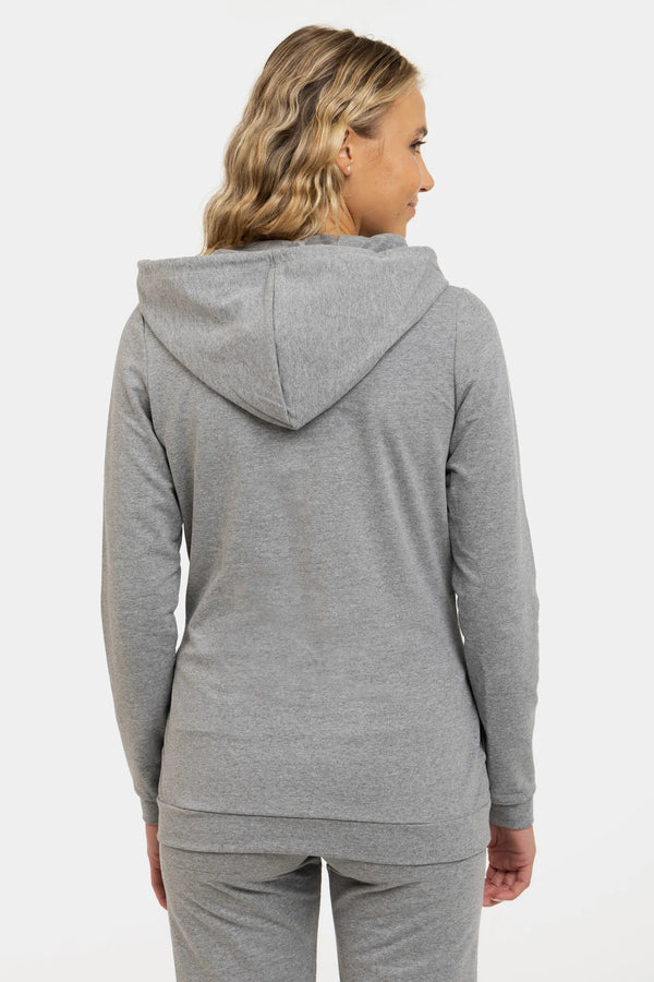 Βαμβακερό φούτερ εγκυμοσύνης και θηλασμού - γκρί - - soonMAMA - Η σωστή προσθήκη στην κομψή και άνετη εγκυμοσύνη! - Παλτά για έγκυες