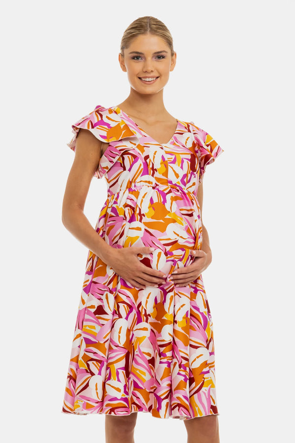 Αέρινο σατέν φόρεμα εγκυμοσύνης και θηλασμού - - soonMAMA - Η σωστή προσθήκη στην κομψή και άνετη εγκυμοσύνη! - Παλτά για έγκυες