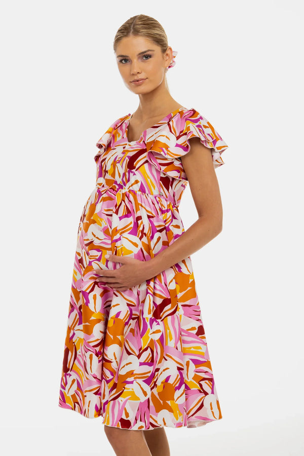 Αέρινο σατέν φόρεμα εγκυμοσύνης και θηλασμού - - soonMAMA - Η σωστή προσθήκη στην κομψή και άνετη εγκυμοσύνη! - Παλτά για έγκυες