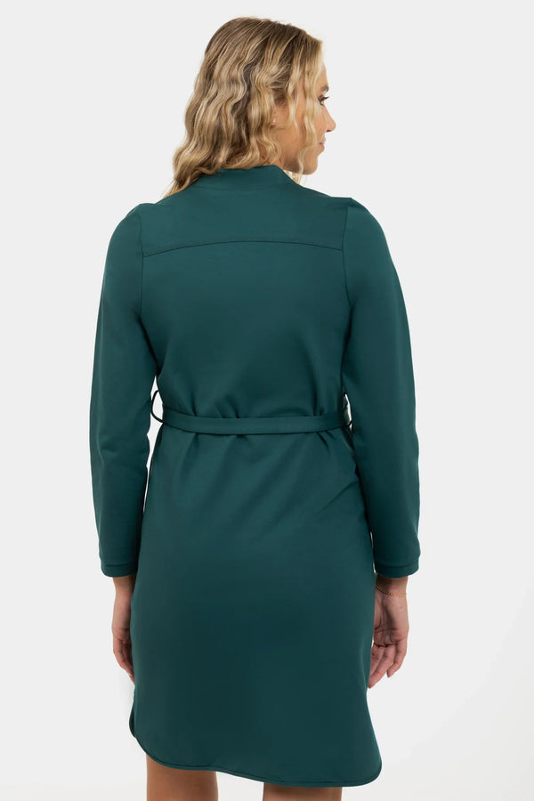 Ελαστικό φόρεμα εγκυμοσύνης και θηλασμού - τιρκουάζ - - soonMAMA - Η σωστή προσθήκη στην κομψή και άνετη εγκυμοσύνη! - Παλτά για έγκυες