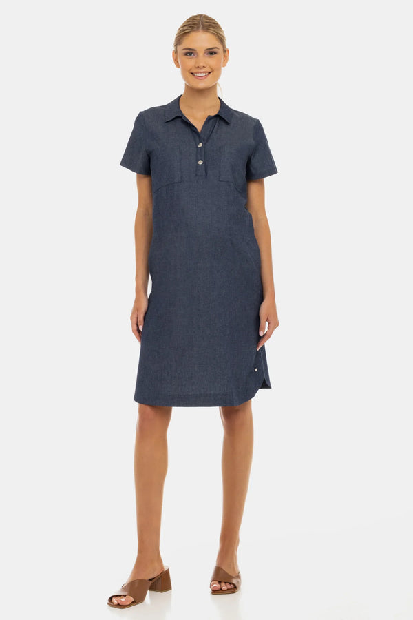 Τζιν φόρεμα-πουκάμισο εγκυμοσύνης και θηλασμού - - soonMAMA - Η σωστή προσθήκη στην κομψή και άνετη εγκυμοσύνη! - Παλτά για έγκυες