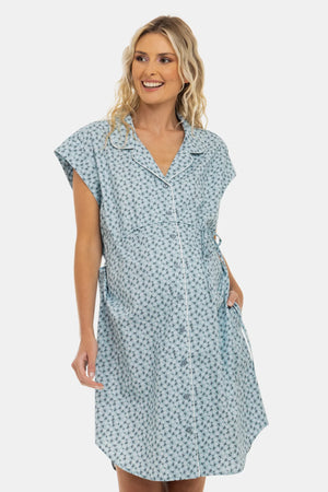 Νυχτικό-πουκάμισο από βαμβάκι εγκυμοσύνης και θηλασμού - - soonMAMA - Η σωστή προσθήκη στην κομψή και άνετη εγκυμοσύνη! - Παλτά για έγκυες