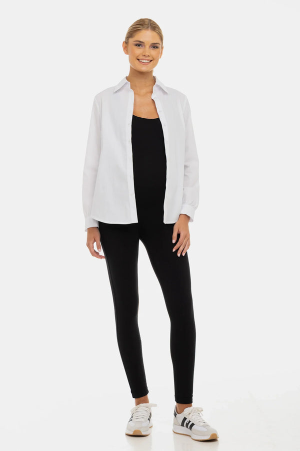 Βαμβακερό πουκάμισο 2 σε 1 εγκυμοσύνης και θηλασμού – λευκό - - soonMAMA - Η σωστή προσθήκη στην κομψή και άνετη εγκυμοσύνη! - Παλτά για έγκυες