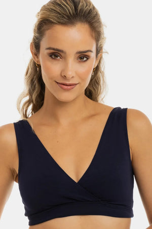 Βαμβακερό σουτιέν εγκυμοσύνης και θηλασμού - σκούρο μπλε - - soonMAMA - Η σωστή προσθήκη στην κομψή και άνετη εγκυμοσύνη! - Παλτά για έγκυες