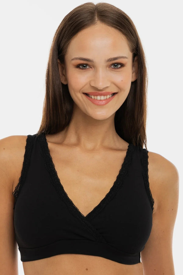 Βαμβακερό σουτιέν εγκυμοσύνης και θηλασμού με δαντέλα - - soonMAMA - Η σωστή προσθήκη στην κομψή και άνετη εγκυμοσύνη! - Παλτά για έγκυες