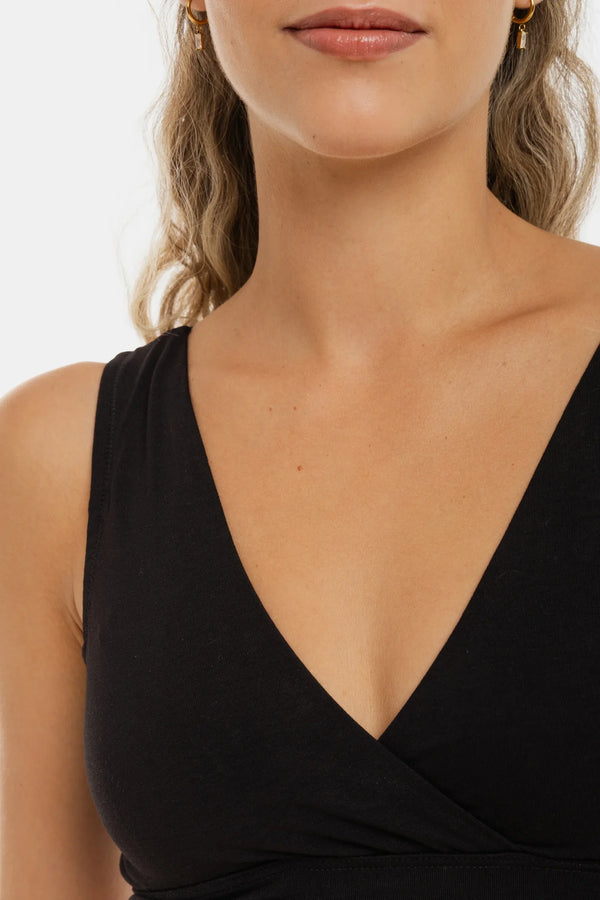 Βαμβακερό σουτιέν εγκυμοσύνης και θηλασμού – μαύρο - - soonMAMA - Η σωστή προσθήκη στην κομψή και άνετη εγκυμοσύνη! - Παλτά για έγκυες