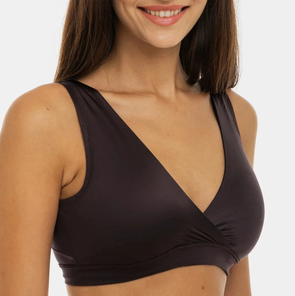 Σουτιέν εγκυμοσύνης και θηλασμού - σκούρο καφέ - - soonMAMA - Η σωστή προσθήκη στην κομψή και άνετη εγκυμοσύνη! - Παλτά για έγκυες