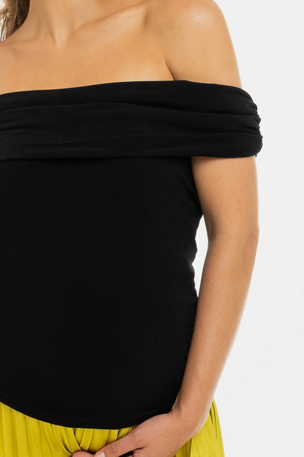 Κομψή μπλούζα εγκυμοσύνης με ριχτούς ώμους – μαύρη - - soonMAMA - Η σωστή προσθήκη στην κομψή και άνετη εγκυμοσύνη! - Παλτά για έγκυες