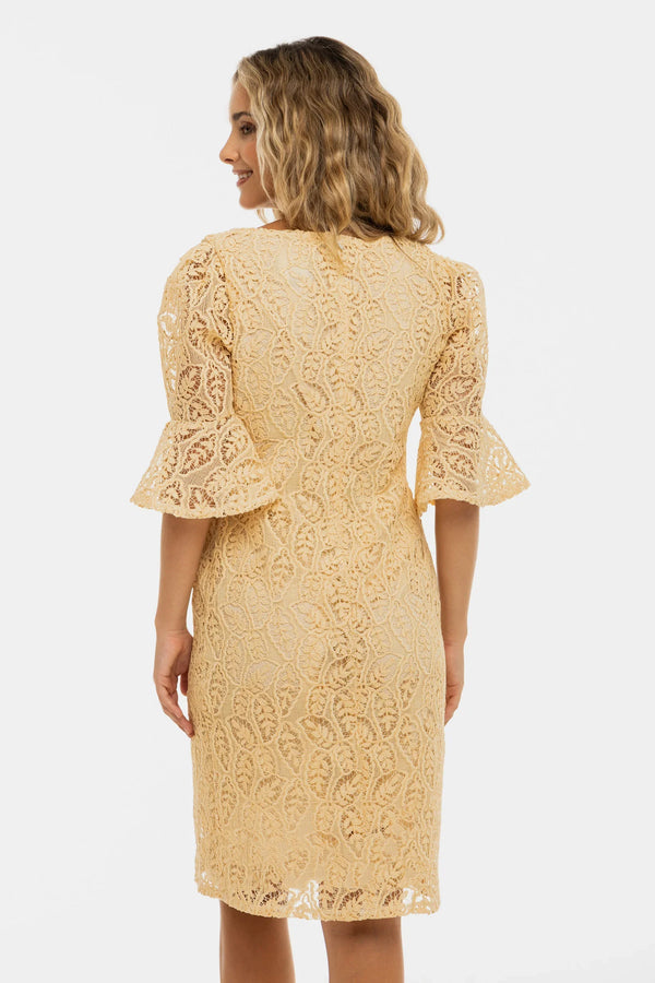 Επίσημο δαντελένιο φόρεμα εγκυμοσύνης – κρεμ - - soonMAMA - Η σωστή προσθήκη στην κομψή και άνετη εγκυμοσύνη! - Παλτά για έγκυες