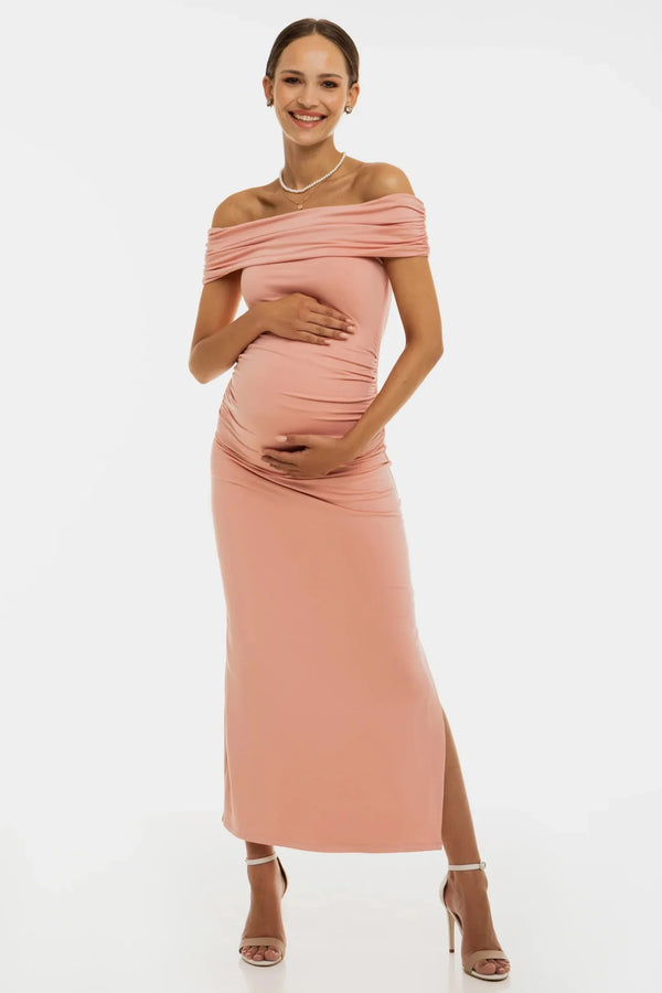 Επίσημο φόρεμα εγκυμοσύνης με σούρες – σάπιο μήλο - - soonMAMA - Η σωστή προσθήκη στην κομψή και άνετη εγκυμοσύνη! - Παλτά για έγκυες