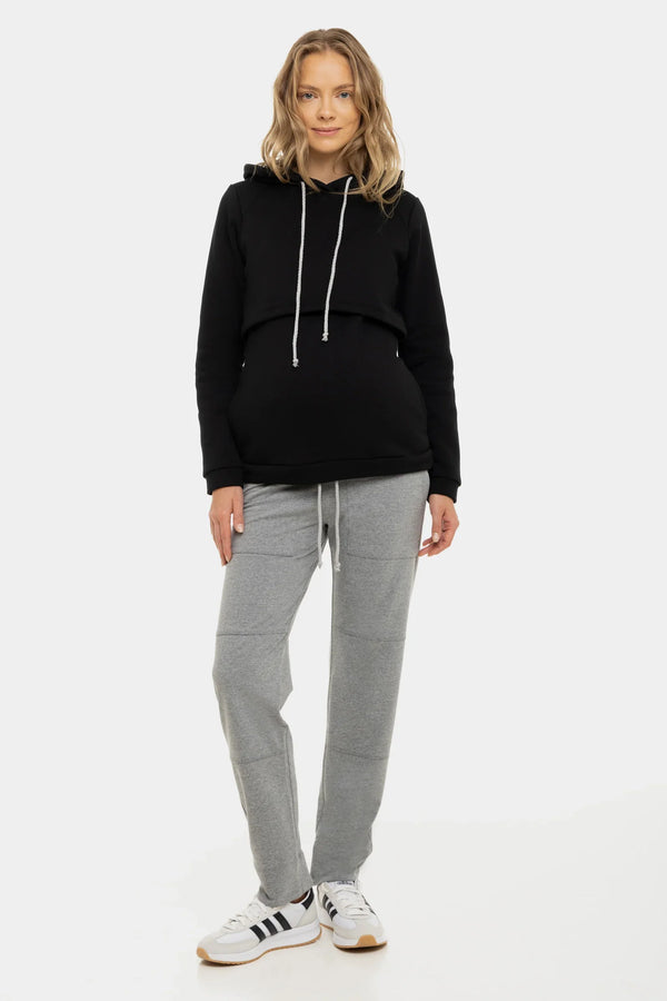 Αθλητικό παντελόνι εγκυμοσύνης – γκρι - - soonMAMA - Η σωστή προσθήκη στην κομψή και άνετη εγκυμοσύνη! - Παλτά για έγκυες