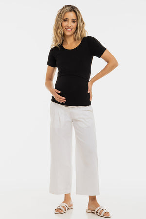 Βαμβακερή μπλούζα εγκυμοσύνης και θηλασμού - - soonMAMA - Η σωστή προσθήκη στην κομψή και άνετη εγκυμοσύνη! - Παλτά για έγκυες