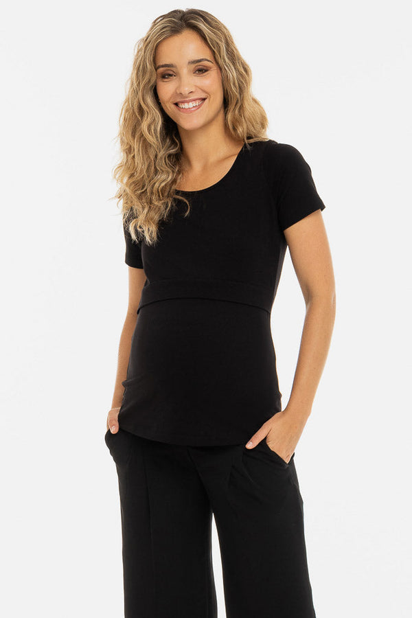 Βαμβακερή μπλούζα εγκυμοσύνης και θηλασμού