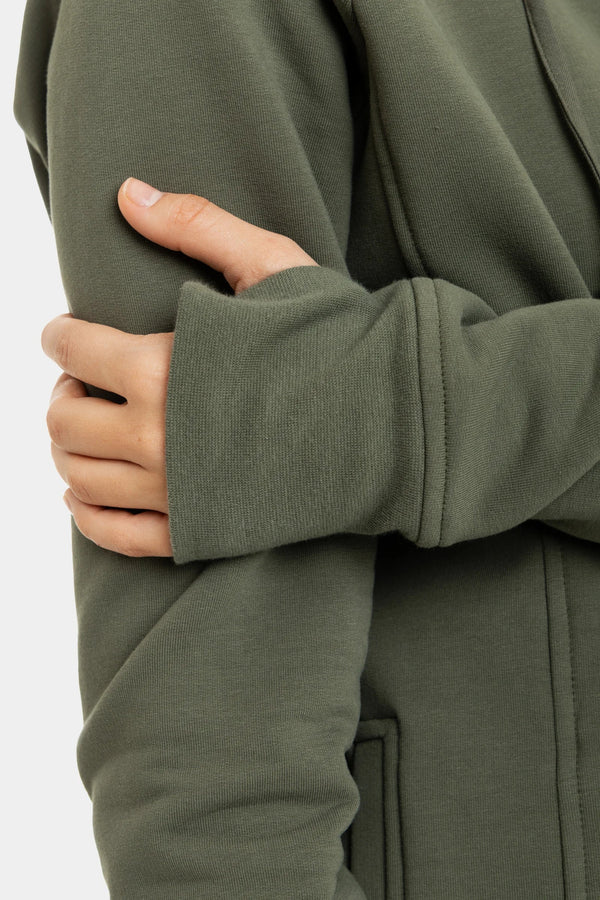 Φούτερ εγκυμοσύνης 3 σε 1 με επένδυση για babywearing - χακί