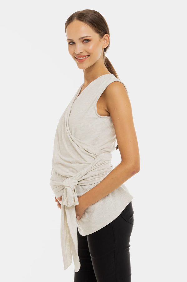 Μπλούζα για επαφή δέρμα με δέρμα – μπεζ - - soonMAMA - Η σωστή προσθήκη στην κομψή και άνετη εγκυμοσύνη! - Παλτά για έγκυες