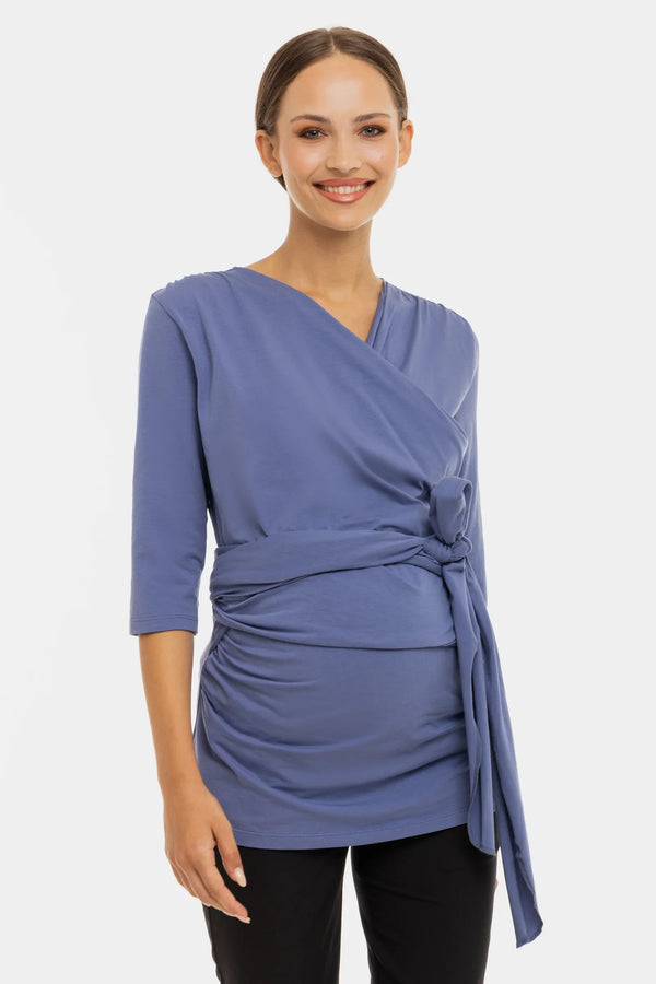Μπλούζα για επαφή δέρμα με δέρμα – μπλε - - soonMAMA - Η σωστή προσθήκη στην κομψή και άνετη εγκυμοσύνη! - Παλτά για έγκυες