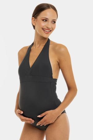 Ολόσωμο μαγιό εγκυμοσύνης και θηλασμού - γραφίτης - - soonMAMA - Η σωστή προσθήκη στην κομψή και άνετη εγκυμοσύνη! - Παλτά για έγκυες