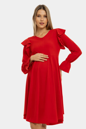 Αεράτο φόρεμα εγκυμοσύνης και θηλασμού - Dresses - soonMAMA - Η σωστή προσθήκη στην κομψή και άνετη εγκυμοσύνη! - Παλτά για έγκυες