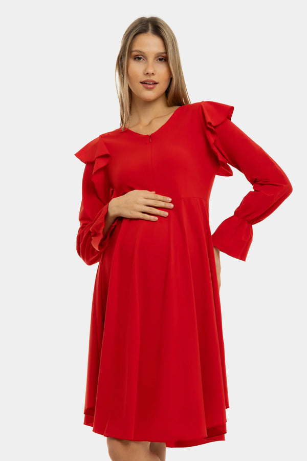 Αεράτο φόρεμα εγκυμοσύνης και θηλασμού - Dresses - soonMAMA - Η σωστή προσθήκη στην κομψή και άνετη εγκυμοσύνη! - Παλτά για έγκυες