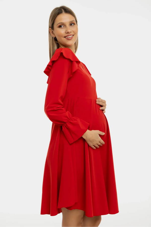 Αεράτο φόρεμα εγκυμοσύνης και θηλασμού - Dresses - soonMAMA - Η σωστή προσθήκη στην κομψή και άνετη εγκυμοσύνη! - Παλτά για έγκυες