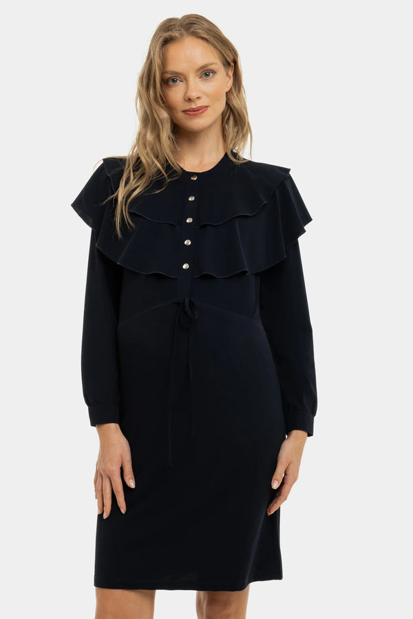 Κομψό φόρεμα εγκυμοσύνης και θηλασμού με κουμπιά σούστες - - soonMAMA - Η σωστή προσθήκη στην κομψή και άνετη εγκυμοσύνη! - Παλτά για έγκυες