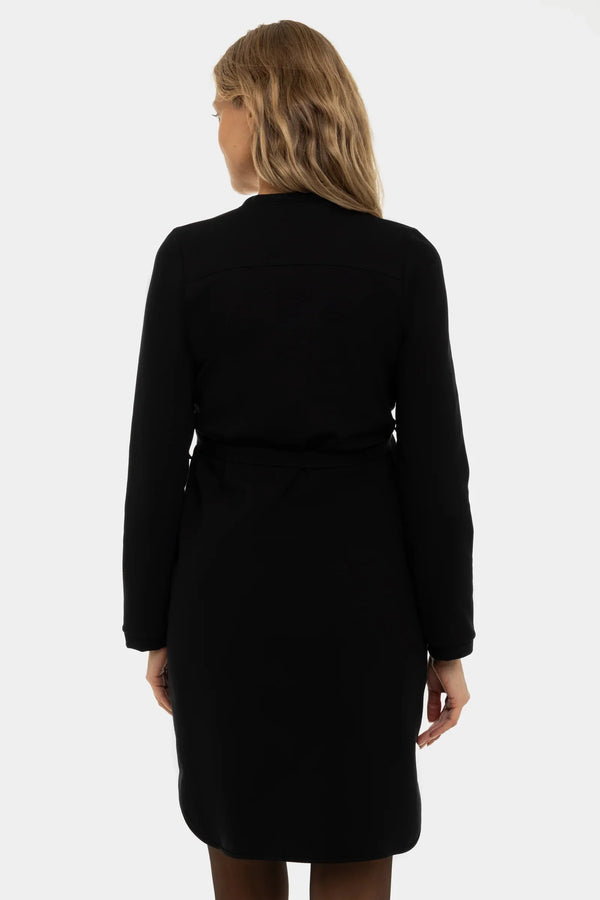 Ελαστικό φόρεμα εγκυμοσύνης και θηλασμού - μαύρο - - soonMAMA - Η σωστή προσθήκη στην κομψή και άνετη εγκυμοσύνη! - Παλτά για έγκυες