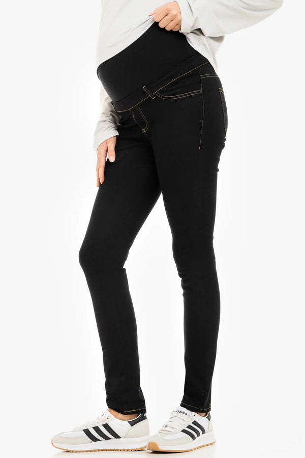 Ελαστικά τζιν εγκυμοσύνης με αφαιρούμενη ζώνη - - soonMAMA - Η σωστή προσθήκη στην κομψή και άνετη εγκυμοσύνη! - Παλτά για έγκυες