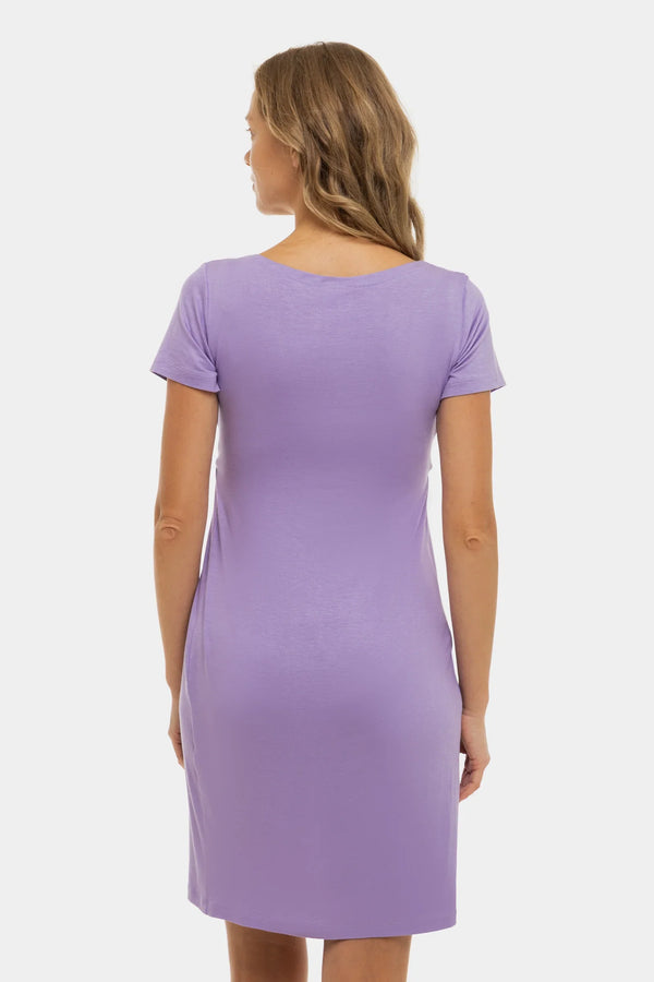 Νυχτικό εγκυμοσύνης και θηλασμού - λιλά - - soonMAMA - Η σωστή προσθήκη στην κομψή και άνετη εγκυμοσύνη! - Παλτά για έγκυες