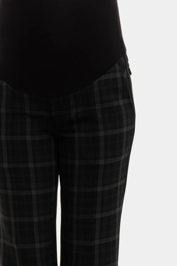Καρό κομψό παντελόνι εγκυμοσύνης - Pants - soonMAMA - Η σωστή προσθήκη στην κομψή και άνετη εγκυμοσύνη! - Παλτά για έγκυες
