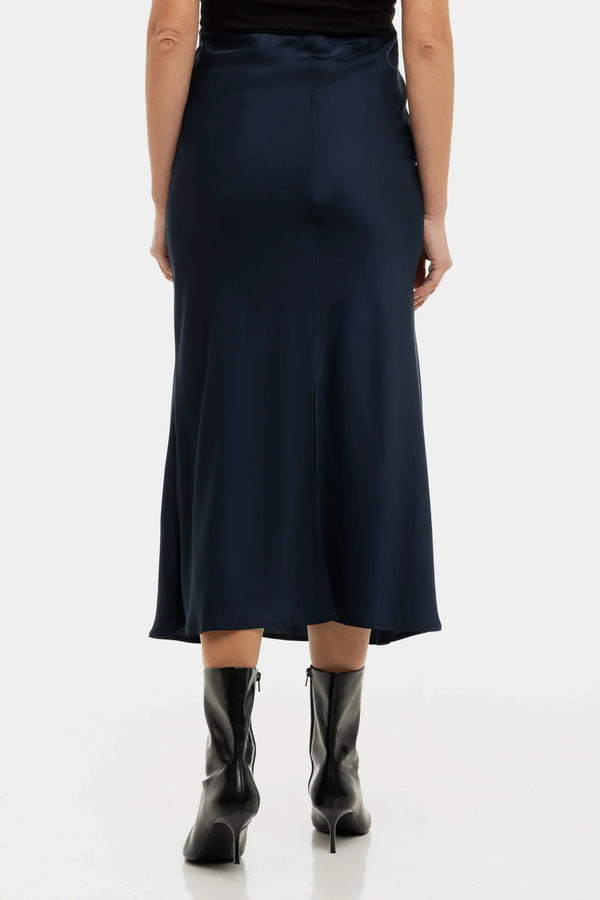Σατέν φούστα εγκυμοσύνης - σκούρο μπλε - - soonMAMA - Η σωστή προσθήκη στην κομψή και άνετη εγκυμοσύνη! - Παλτά για έγκυες