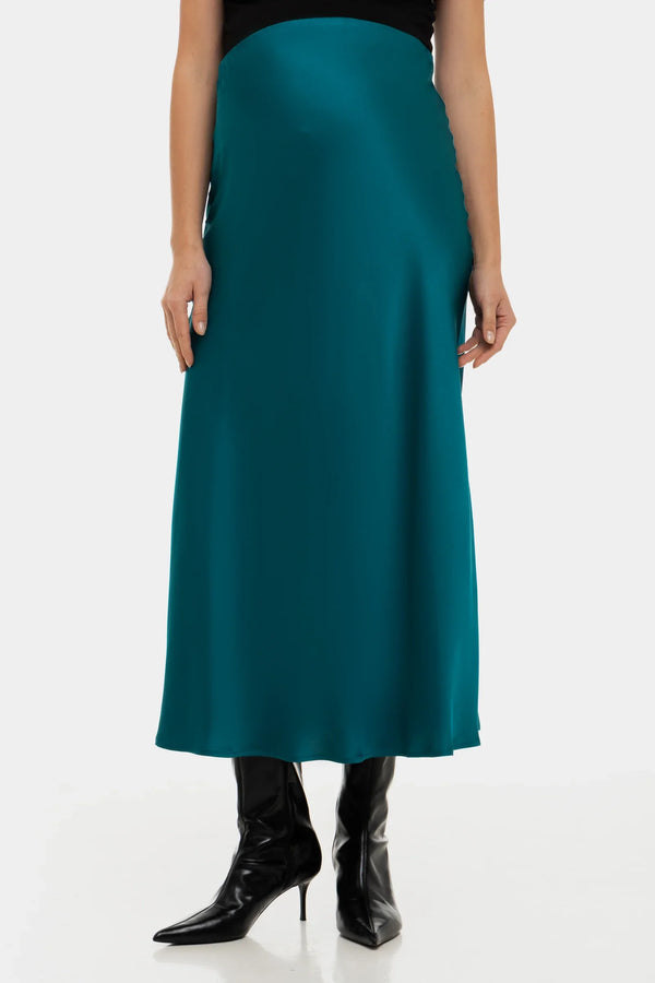 Σατέν φούστα εγκυμοσύνης - τυρκουάζ - - soonMAMA - Η σωστή προσθήκη στην κομψή και άνετη εγκυμοσύνη! - Παλτά για έγκυες