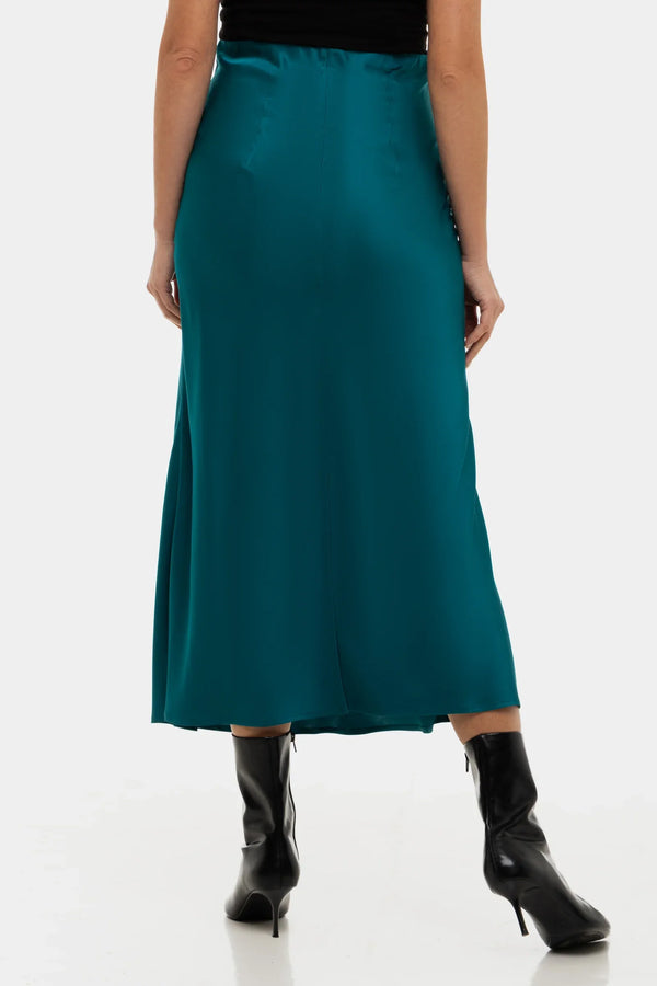 Σατέν φούστα εγκυμοσύνης - τυρκουάζ