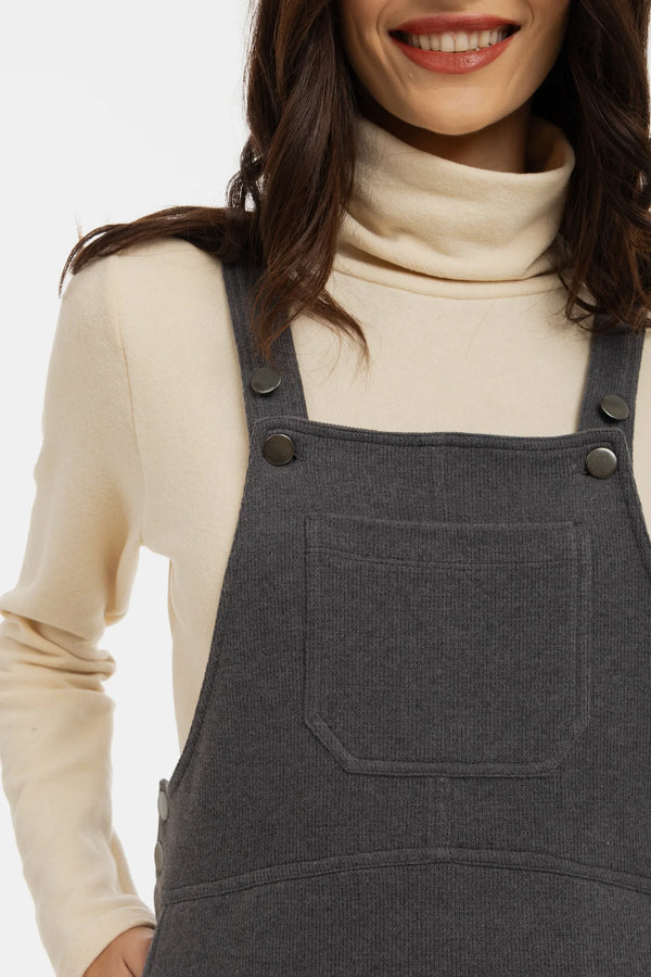 Πλεκτό φόρεμα σαλοπέτα εγκυμοσύνης και θηλασμού – γκρί