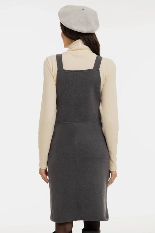 Πλεκτό φόρεμα σαλοπέτα εγκυμοσύνης και θηλασμού – γκρί - - soonMAMA - Η σωστή προσθήκη στην κομψή και άνετη εγκυμοσύνη! - Παλτά για έγκυες