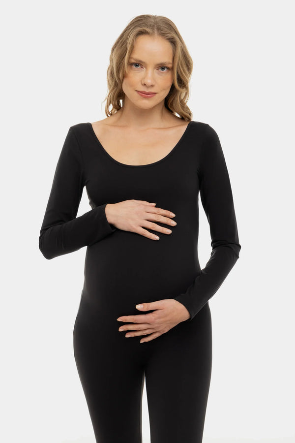 Διαμόρφωσης ολόσωμη φόρμα εγκυμοσύνης με μακρύ μανίκι - - soonMAMA - Η σωστή προσθήκη στην κομψή και άνετη εγκυμοσύνη! - Παλτά για έγκυες