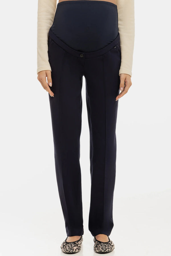 Κομψό παντελόνι εγκυμοσύνης από ζέρσεϊ – σκούρο μπλε