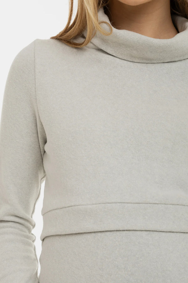 Πλεκτό πουλόβερ εγκυμοσύνης και θηλασμού - - soonMAMA - Η σωστή προσθήκη στην κομψή και άνετη εγκυμοσύνη! - Παλτά για έγκυες