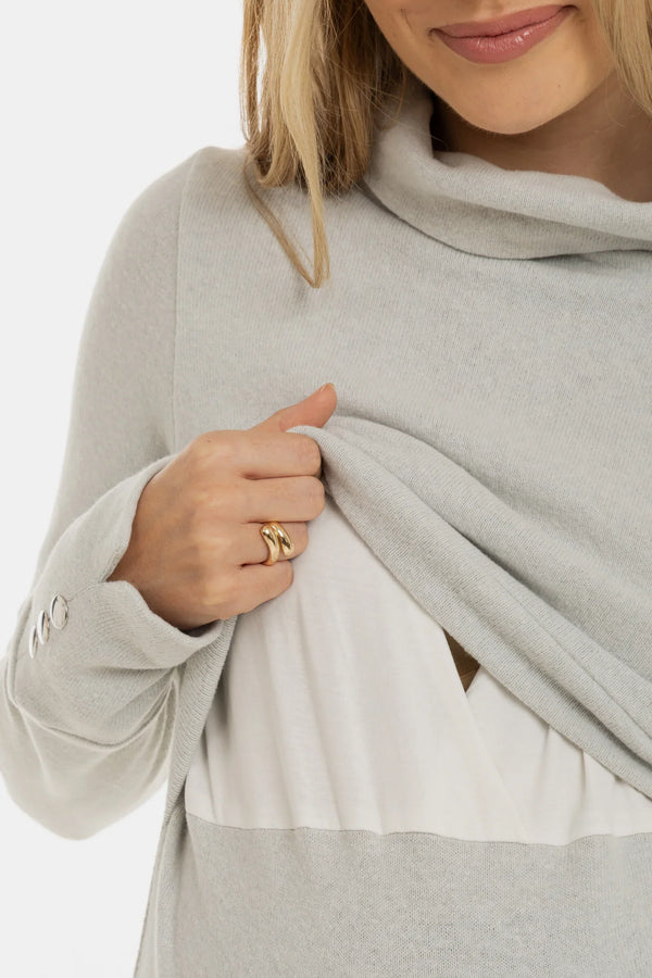 Πλεκτό πουλόβερ εγκυμοσύνης και θηλασμού