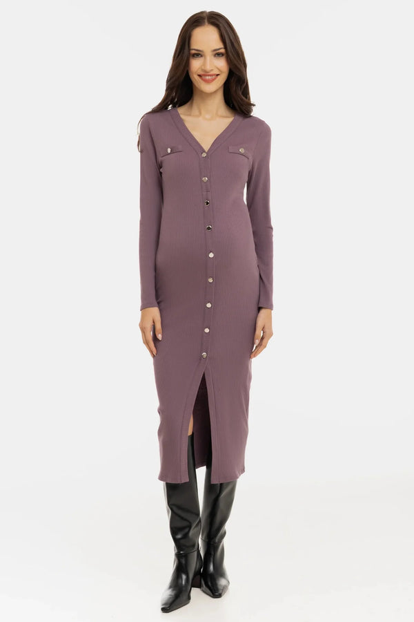 Ριπ βαμβακερό φόρεμα εγκυμοσύνης και θηλασμού – σάπιο μήλο - - soonMAMA - Η σωστή προσθήκη στην κομψή και άνετη εγκυμοσύνη! - Παλτά για έγκυες